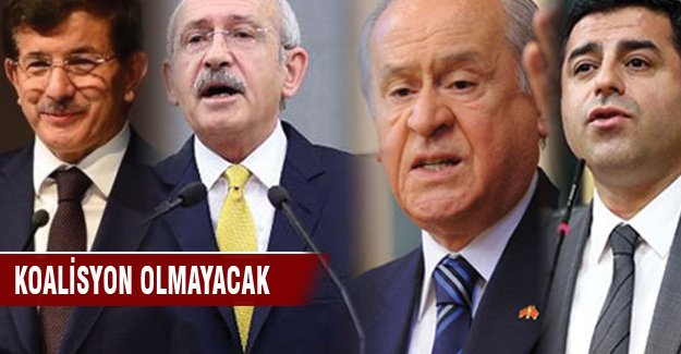 Koalisyon olmayacak! Erken seçim geliyor