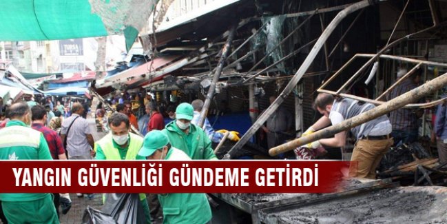 Tarihi çarşıdaki yangın güvenliği gündeme getirdi