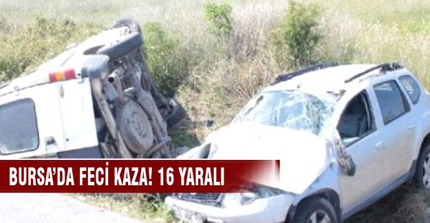 Bursa'da feci kaza! 17 yaralı