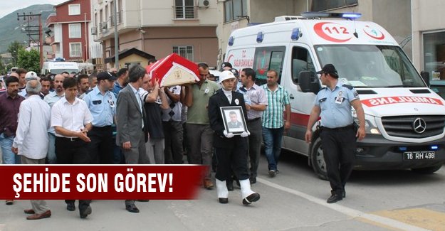 Bursa'da şehit polise son görev...