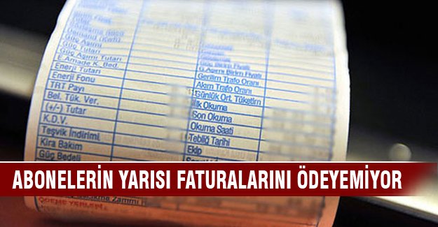 Türklerin yüzde 41’i faturasını ödeyemiyor