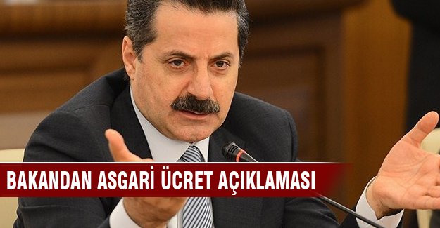 Bakandan asgari ücret açıklaması