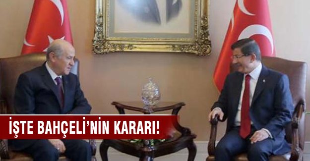 Davutoğlu açıkladı! İşte Bahçeli'nin kararı!