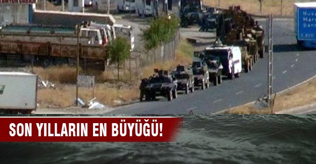 Son dönemlerin en büyük askeri sevkiyatı