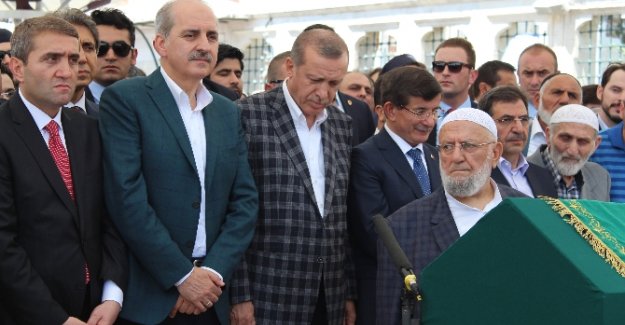 Erdoğan ve Davutoğlu, Nar’ın cenazesinde