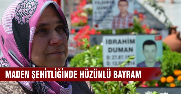 Bayram günü maden şehitliğine gittiler