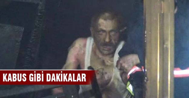 İş yerinde çıkan yangın korku dolu anlar yaşattı