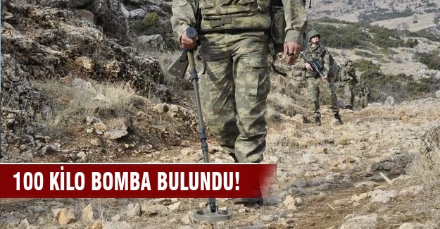 100 kilo bomba bulundu!