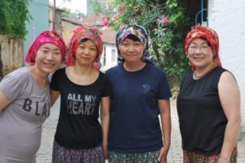 Japonya'dan Bursa'ya iğne oyası için geldi