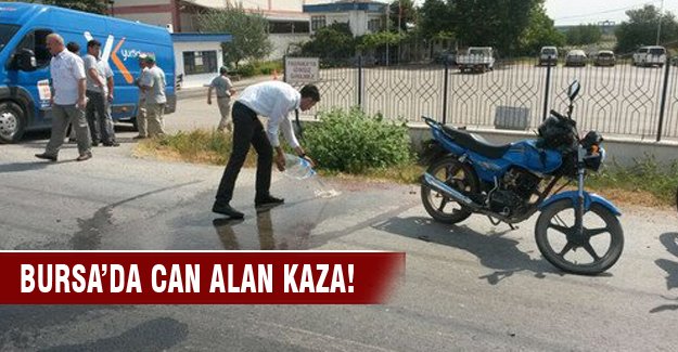 Otobüs ile motosiklet çarpıştı: 1 ölü