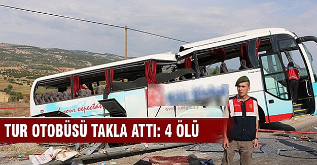 Tur otobüsü takla attı: 4 ölü