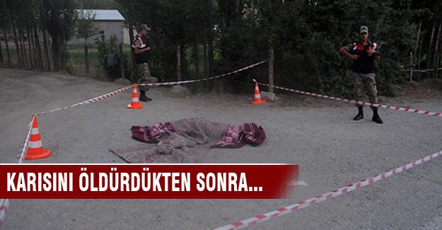 Cinnet geçirip eşini öldürdükten sonra...