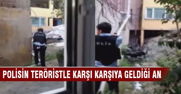 Kadın teröristle polisin karşı karşıya geldiği görüntüler