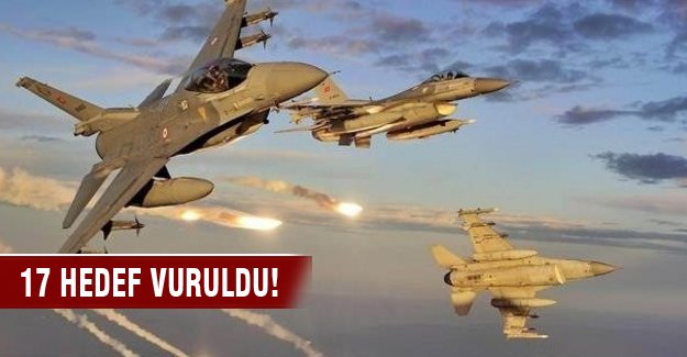 17 PKK hedefi vuruldu