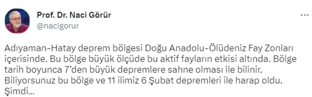 Naci Görür'den yetkililere uyarı: Bölge aktif fay sistemlerinin etkisinde