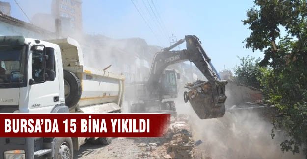 Bursa Gemlik'te 15 bina yıkıldı
