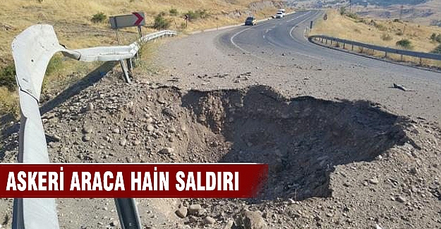 Askeri aracı karayolunda patlattılar