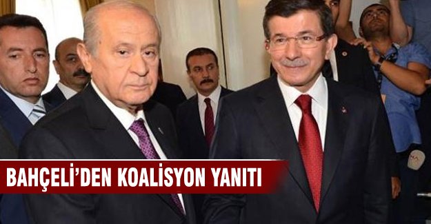 Bahçeli'den Davutoğlu'na koalisyon yanıtı