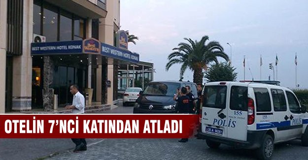 Otelin 7'nci katından atladı