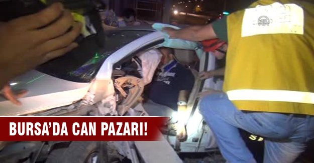 Bursa'da feci kaza! 3 yaralı!