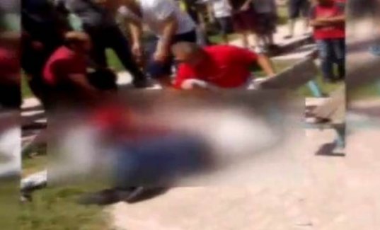 Parkta kan donduran olay!