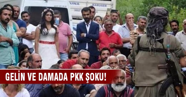 PKK, gelin ve damada propaganda yaptı