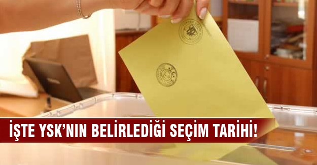 YSK'nın seçim günü 1 Kasım
