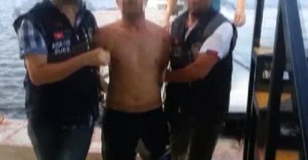 Yüzerek kaçmak istedi deniz polisine yakalandı!