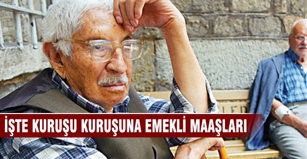 Kuruşu kuruşuna emekli maaşları