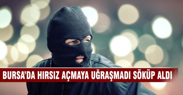 Bursa'da hırsız kasayı çaldı!