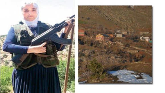 Şehit eşinin silahı ile mevzilerde