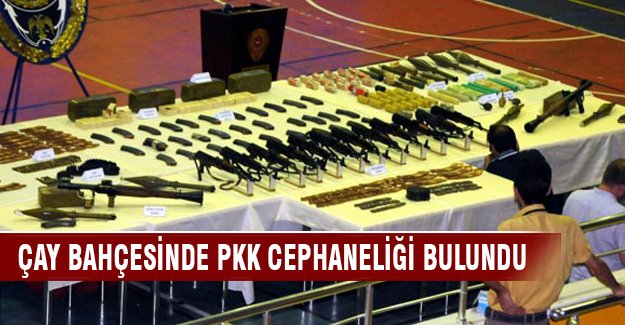 Çay bahçesinde PKK cephaneliği bulundu