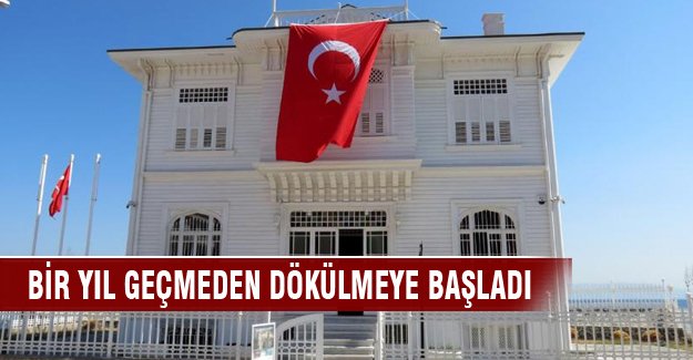 Restorasyonun üzerinden bir yıl geçmeden dökülmeye başladı
