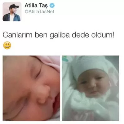 Atilla Taş dede oldu