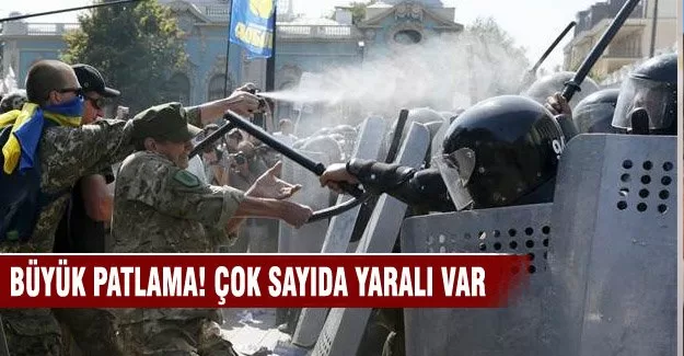 Kiev'de patlama! Çok sayıda yaralı var