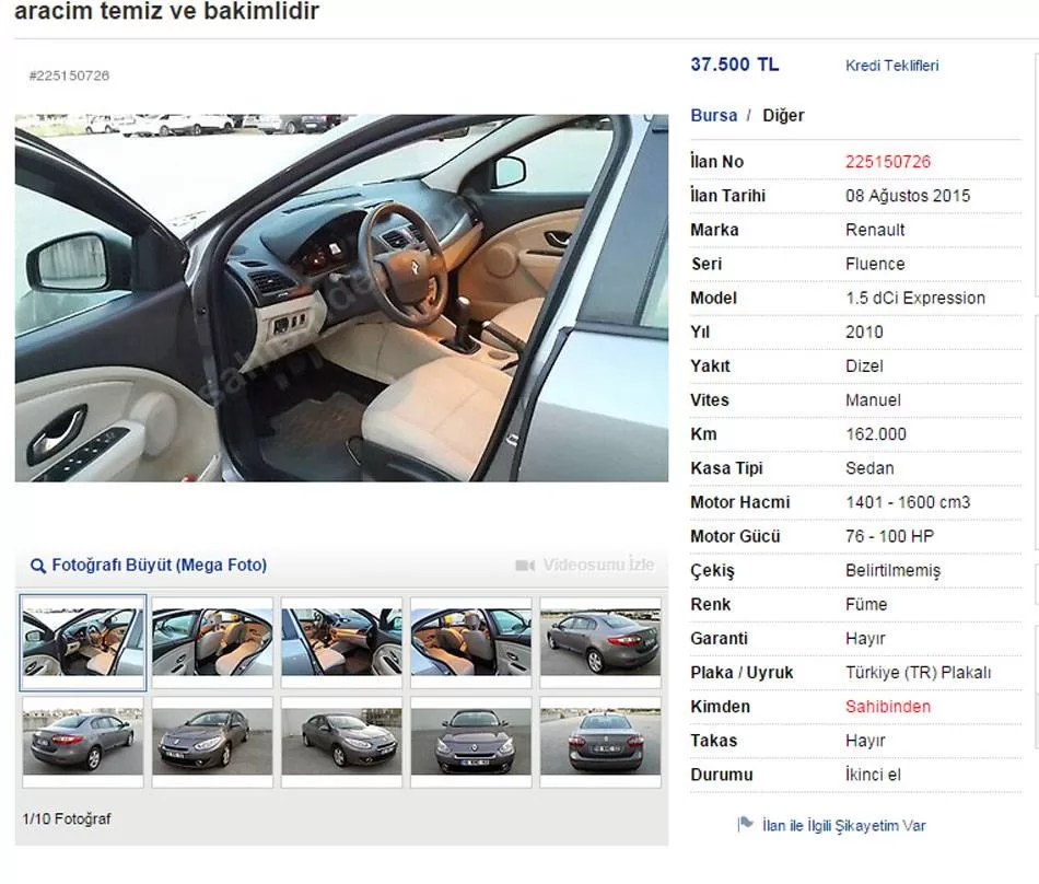 Bursa'da 37.500 tl lik otomobil ile 5 dana takası şaşırttı