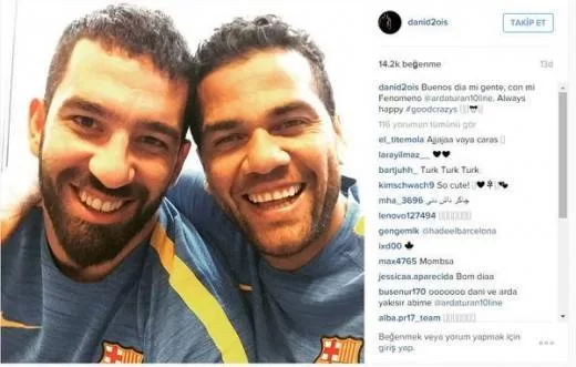 Dani Alves, Arda'ya lakap taktı