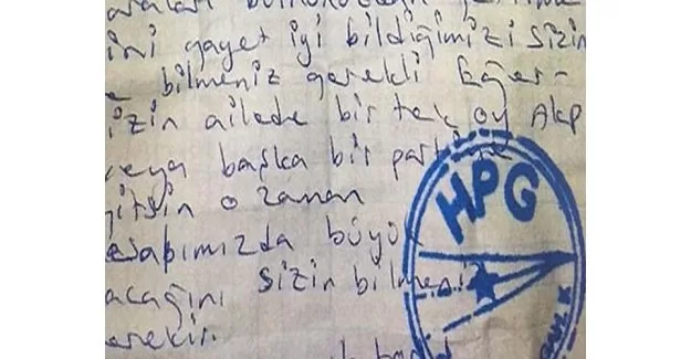 PKK’dan seçmenleri böyle tehdit etti