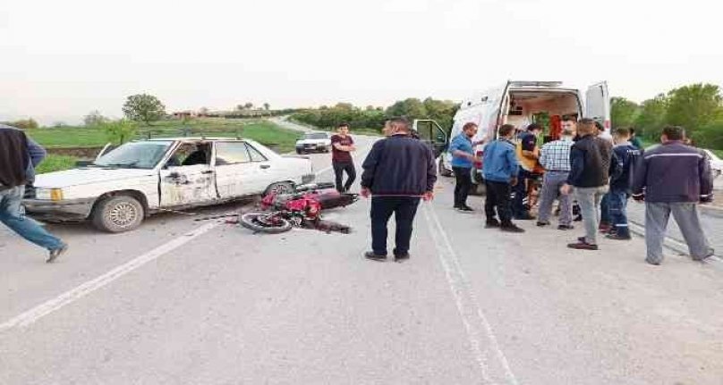 Bursa'da motosikletli genç ölümden döndü