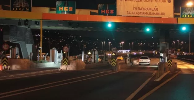 Köprü ve otoyollarda ücretsiz geçiş başladı