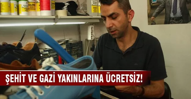 Bursa'da şehit ve gazi ailelerine ücretsiz ayakkabı tamiri