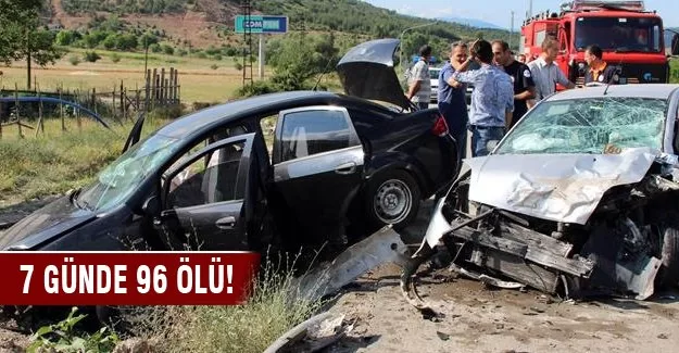 Bayram tatilinin 7 günündeki kaza bilançosu: 96 ölü