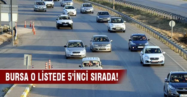 Bursa o listede 5'inci sırada