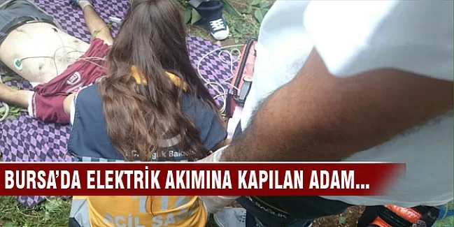 Elektrik akımına kapılan adam...