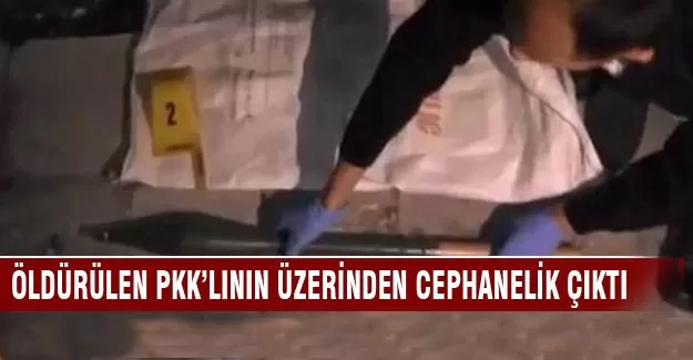 Öldürülen PKK’lının üzerinden cephanelik çıktı!