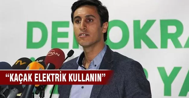 DBP Eş Başkanı'ndan kaçak elektrik çağrısı