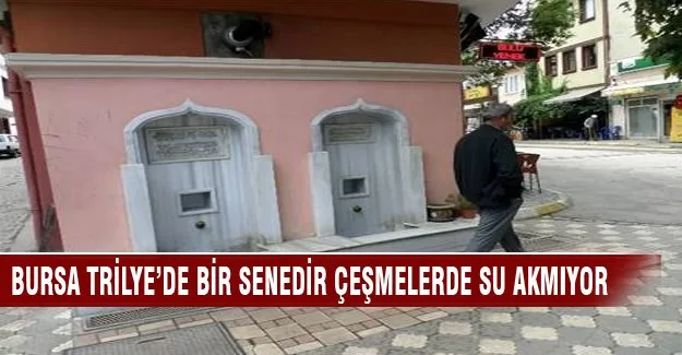Bursa Trilye'de bir senedir çeşmelerden su akmıyor