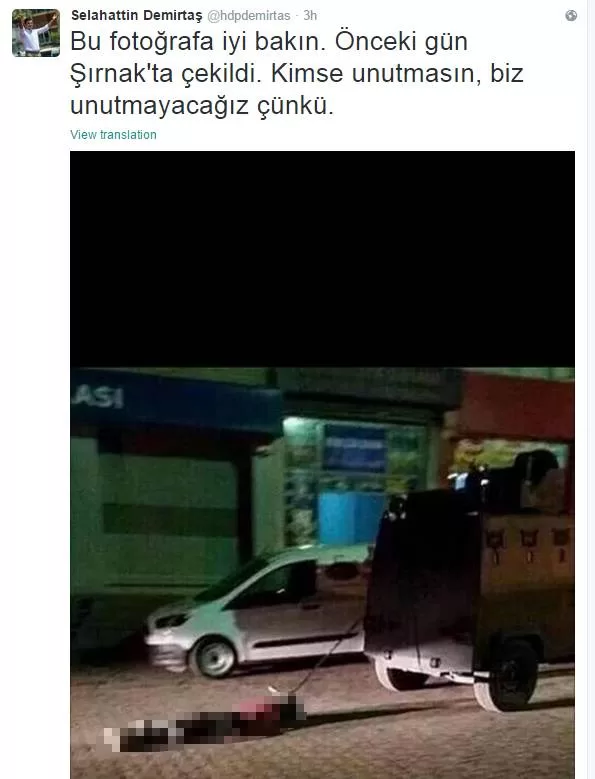 Demirtaş 'Bu fotoğrafı unutmayın!'