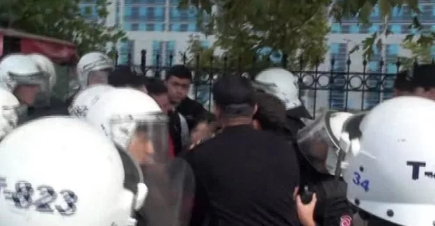 Adliye önünde gerginlik