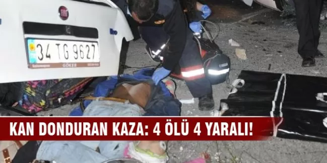 Tekirdağ'da kan donduran kaza: 4 ölü 4 yaralı